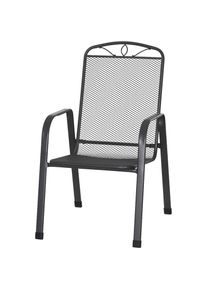 siena GARDEN Gartensessel &raquo;Elda, Stapelsessel&laquo;, Streckmetall, matt-anthrazit schwarz