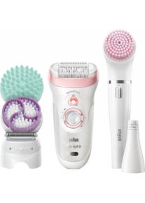 Braun Epilierer &raquo;Silk-&eacute;pil 9 9-985&laquo;, Micro-Grip-Pinzetten-Technologie, kabellose Wet & Dry-Epilation rosa Wet&Dry-Funktion beim Baden oder Duschen...