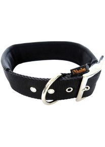 HEIM Hunde-Halsband, Nylon, mit Neopren-Futter, L&auml;nge: 60 cm schwarz schwarz-schwarz
