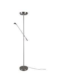 Trio LEUCHTEN LED Stehlampe &raquo;Haora&laquo;, 1 flammig-flammig grau nickelfarben