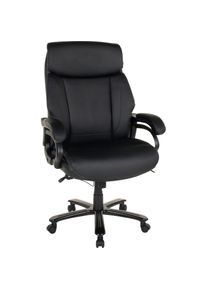 Duo Collection B&uuml;rostuhl &raquo;Ennio 180&laquo;, Kunstleder, belastbar bis 180 KG, Chefsessel schwarz