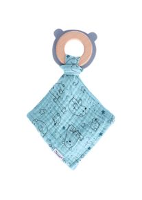 Sterntaler&reg; Schmusetuch &raquo;Eisb&auml;r Elia&laquo;, mit Bei&szlig;ring blau