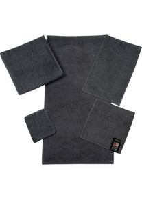 Ross Waschhandschuh &raquo;Cashmere feeling&laquo;, (6 tlg.), mit Wellen-Bord&uuml;re grau anthrazit