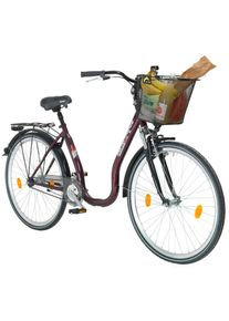 Performance Citybike Tiefeinsteiger &raquo;Sylt&laquo;, 26/28 Zoll, 1 Gang, R&uuml;cktrittbremse rot