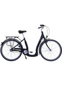 HAWK Bikes Cityrad &raquo;HAWK City Comfort Premium Black&laquo;, 3 Gang, Shimano, Nexus Schaltwerk schwarz Fahrrad