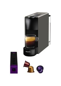 Nespresso Kapselmaschine &raquo;XN110B Essenza Mini von Krups&laquo;, Wassertank: 0, 6 L, inkl. Willkommenspaket mit 14 Kapseln grau Kaffeemaschine