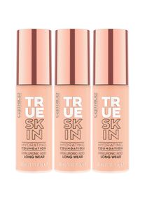 Catrice Make-up &raquo;True Skin Hydrating Foundation&laquo;, (Set, 3 tlg.) rosa Cool Cashmere &bdquo;Real Skin&ldquo;-Finish f&uuml;r einen nat&uuml;rlichen Teint