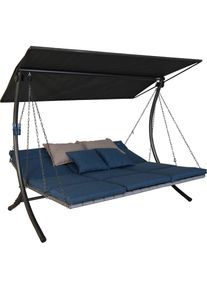 Angerer FREIZEITM&Ouml;BEL Hollywoodschaukel &raquo;Luxus Smart denim&laquo;, BxTxH: 210x145x160 cm blau blau + blau
