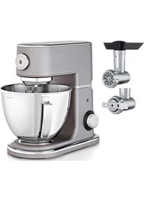 WMF K&uuml;chenmaschine &raquo;Profi Plus, steel grey&laquo;, 1000 W, 5 l Sch&uuml;ssel, mit Fleischwolf+Spritzgeb&auml;ckvorsatz Wert ca. 95, -&euro; grau K&uuml;chenmaschine ohne...