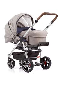 Gesslein Kombi-Kinderwagen &raquo;F4 Air+, Black/Tabak mit Tragetasche C2 Compact, Grau/Blau&laquo;, ; Kinderwagen blau Kinderwagen