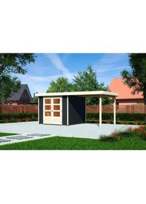 Karibu Gartenhaus &raquo;Askola 3, 5&laquo;, mit Schleppdach grau anthrazit