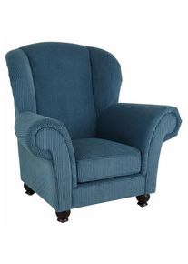 Home Affaire Sessel &raquo;King Henry&laquo;, mit legerer Polsterung, Federkern und losen Zierkissen blau petrol