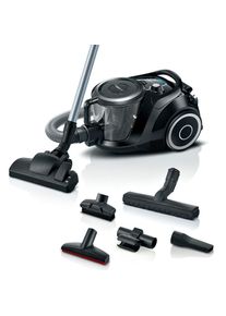 Bosch Bodenstaubsauger &raquo;BGC41XSIL, Serie 6, schwarz&laquo;, 700 W, beutellos, extra leise (68 dB), langes Kabel schwarz