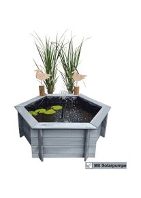 Promadino Hochteich, mit Solarteichpumpe grau