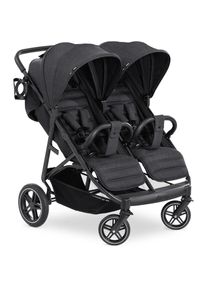 hauck Geschwisterwagen &raquo;Uptown Duo, black&laquo;, 30 kg, mit schwenk- und feststellbaren Vorderr&auml;dern schwarz Kinderwagen