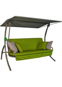 Angerer FREIZEITM&Ouml;BEL Hollywoodschaukel &raquo;Drift Smart Lime&laquo;, inkl. Auflagen und Zierkissen gr&uuml;n gr&uuml;n-grau + gr&uuml;n