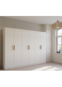 Rauch Dreht&uuml;renschrank &raquo;Skandi by Quadra Spin&laquo;, im Landhaus-Stil mit Massivholzgriffen aus Wildeiche wei&szlig; Alpinwei&szlig;