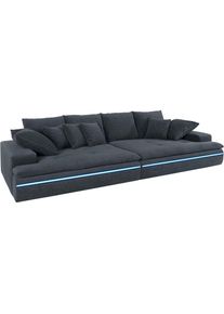 MR. COUCH Big-Sofa, wahlweise mit Kaltschaum (140kg Belastung/Sitz) und AquaClean-Stoff blau blaugrau