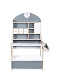 Roba&reg; Kaufladen &raquo;Verkaufsstand, wei&szlig;/grau/naur&laquo;, mit Uhr gr&uuml;n Kaufl&auml;den