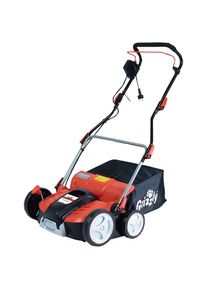 Grizzly TOOLS Elektro-Vertikutierer / L&uuml;fter &raquo;ERV 1801-37 ZV&laquo; rot 10 Doppelmesser mit 20 Klingen