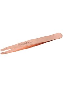 Tweezerman Pinzette &raquo;Schr&auml;ge Slant&laquo; bunt Rose Gold Perfekt zusammenlaufende, handgefeilte Spitzen