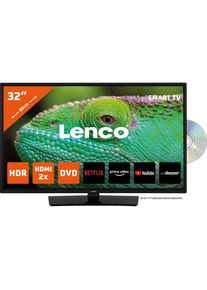 Lenco LCD-LED Fernseher &raquo;DVL-3273BK - mit DVD&laquo;, 81, 3 cm/32 Zoll, HD, Smart-TV schwarz DVB-T2-, S2- und C-Empf&auml;nger integriert