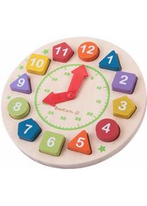 EVEREARTH&reg; Lernspielzeug &raquo;Kinder Holzuhr&laquo;, FSC&reg;- sch&uuml;tzt Wald - weltweit bunt Lernspielzeug