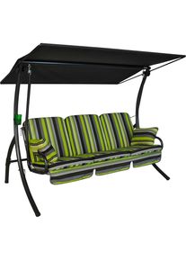 Angerer FREIZEITM&Ouml;BEL Hollywoodschaukel &raquo;Bari&laquo;, inkl. Auflagen und Zierkissen gr&uuml;n gr&uuml;n + gr&uuml;n