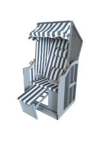 Konifera Strandkorb &raquo;Pellworm&laquo;, 1-Sitzer, inkl. Klapptisch grau