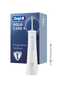 Oral-B ORAL B Munddusche &raquo;AquaCare 4&laquo;, 2 St. Aufs&auml;tze}, Kabellose mit Oxyjet-Technologie wei&szlig; F&uuml;r eine einfache & flexible Awendung ohne Kabel