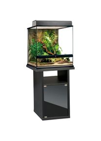 EXO TERRA Terrarium, (Set), Gesamtma&szlig; BxTxH: 60x45x130 cm, inkl. Steinmotivr&uuml;ckwand schwarz