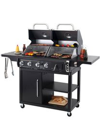 Tepro Gasgrill &raquo;Buffalo&laquo;, Gas-Kohlekombi, BxTxH: 176x66x136 cm grau Grills