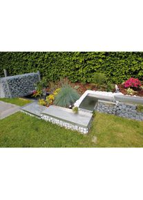 Ubbink Bachlauf &raquo;Wolga&laquo;, 90&deg; Ecke links silberfarben