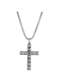 Kingka Kette mit Anh&auml;nger &raquo;Kreuz, SN674B&laquo; schwarz Stilvoller Halsschmuck f&uuml;r M&auml;nner - passend f&uuml;r jedes Outfit