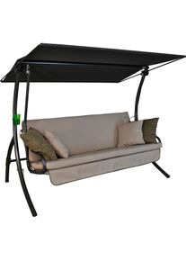 Angerer FREIZEITM&Ouml;BEL Hollywoodschaukel &raquo;Drift Smart sand&laquo;, inkl. Auflagen und Zierkissen beige sand + sand