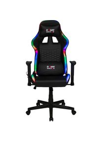 Duo Collection Chefsessel &raquo;Game-Rocker G-10 LED&laquo;, Kunstleder-Netzstoff, Gaming Chair mit LED Wechselbeleuchtung schwarz