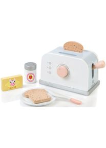 Musterkind&reg; Kinder-Toaster &raquo;Olea, wei&szlig;/graublau&laquo;, mit drehbaren Knopf blau graublau/wei&szlig;