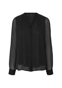 V&eacute;ro Moda VERO MODA Chiffonbluse &raquo;VMKAYA FALL LS SHIRT WVN&laquo; schwarz XL Black Elegante Bluse von VERO MODA