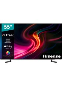 HISENSE OLED-Fernseher &raquo;55A8G&laquo;, 139 cm/55 Zoll, 4K Ultra HD, Smart-TV, Dolby Vision IQ, Dolby Atmos, USB Recording, Sprachassistenten schwarz USB...