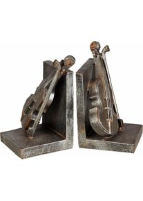 AMBIENTE HAUS Buchst&uuml;tze silberfarben