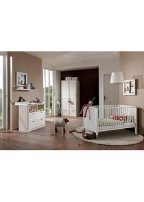 wimex Babyzimmer-Komplettset &raquo;Helsingborg&laquo;, (Set, 3 St.), Bett + Wickelkommode + 2 trg. Schrank wei&szlig; made_in_germany alpinwei&szlig;
