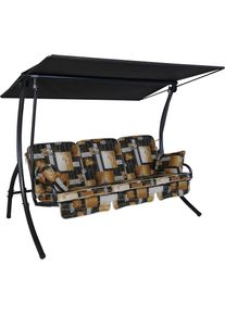 Angerer FREIZEITM&Ouml;BEL Hollywoodschaukel &raquo;Bambus&laquo;, inkl. Auflagen und Zierkissen braun braun-schwarz + braun-schwarz