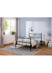 Home Affaire Metallbett &raquo;J&uuml;bek&laquo;, aus einem Metallgestell, verschiedene Bettbreiten und Farbvarianten schwarz