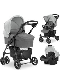 hauck Kombi-Kinderwagen &raquo;Shopper Trioset&laquo;, 22 kg, mit Babywanne und Babyschale; Kinderwagen grau Kinderwagen