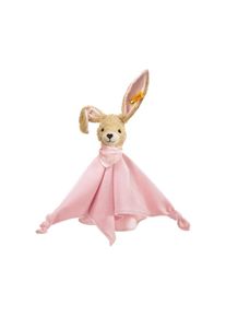 Steiff Schmusetuch &raquo;Hoppel Hase Schmusetuch, rosa&laquo;, mit &Acirc;&raquo;Knopf im Ohr&Acirc;&laquo;; Enth&auml;lt Bio-Baumwolle rosa Schnuffelt&uuml;cher