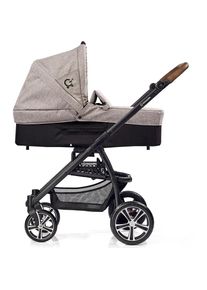 Gesslein Kombi-Kinderwagen &raquo;F4 Air+ mit Babywanne C3, Stein meliert/Tupfen&laquo;, Design & Handarbeit aus Deutschland schwarz Kinderwagen