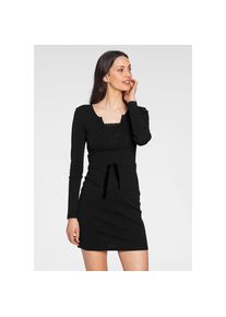 AJC Shirtkleid, mit Spitze in 2in1 Look schwarz 44 N-Gr S&uuml;&szlig;es Langarm-Kleid mit tendigem Spitzen-Einsatz am V-Ausschnitt von AJC