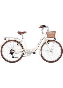ANITABYALPINA Cityrad, 6 Gang, Shimano, TY21 Schaltwerk, Kettenschaltung beige Fahrrad