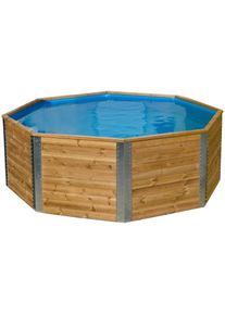 Weka Achteckpool &raquo;Mali 1&laquo;, (Set), 4-tlg., BxLxH: 325x325x116 cm braun