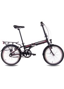 Chrisson Faltrad &raquo;Foldrider 2.0&laquo;, 3 Gang, Shimano, Nexus 3 Gang Schaltwerk, Nabenschaltung, (1 tlg.) schwarz Fahrrad